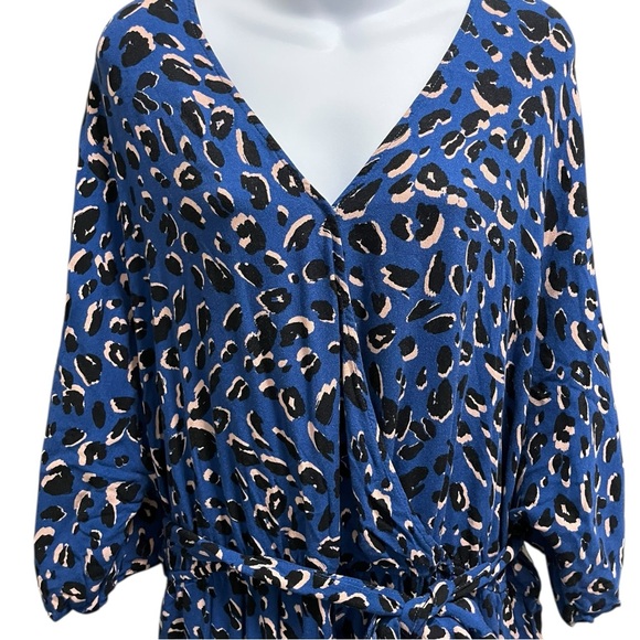 Eloquii Blue Leopard Print Jumpsuit - Picture 5 of 8